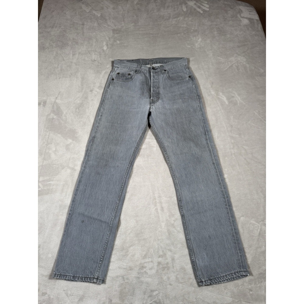 Vintage 80s Levis 501xx Jeans Size 30x30 (Fit 28x28) Gray Button Fly MADE IN USA